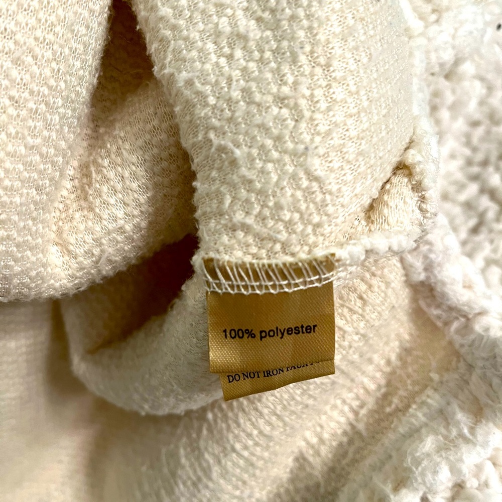 TRUE GRIT CREAM/GRAY SHERPA 1/4 ZIP PULLOVER SIZE Medium - Picture 7 of 7